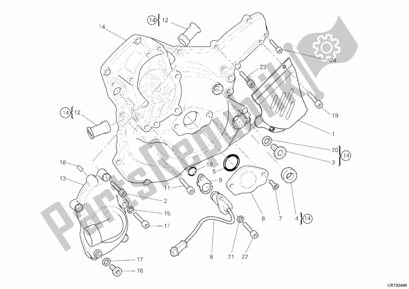 All parts for the Generator Cover of the Ducati Monster S4R USA 1000 2008